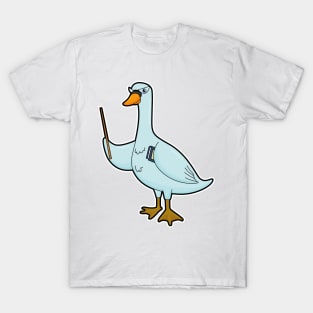 Swan as Teacher with Book & Pointer T-Shirt